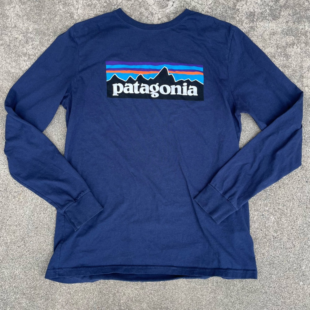 Patagonia Blue Long Sleeve Tee